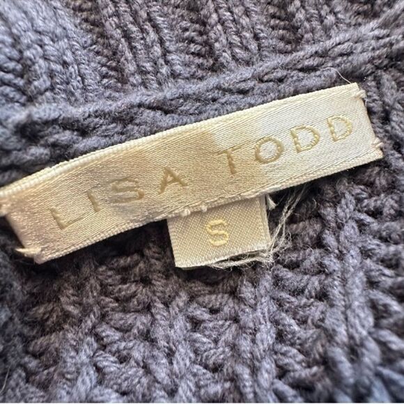 LISA TODD snap front retro color block long heavy knit cardigan sweater - Picture 7 of 9